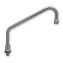 Canna interamente in acciaio inox d.18, l.250 mm completa di base