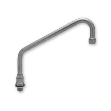 Canna interamente in acciaio inox d.18, l.250 mm completa di base