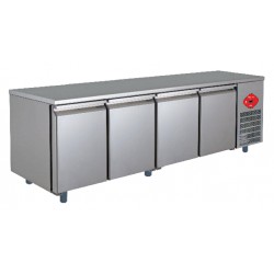 Tavolo da laboratorio inox a refrigerazione ventilata - 4 Porte - (-2/+8°C) 581 Lt