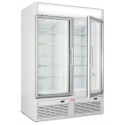 Espositore verticale a refrigerazione ventilata, 2 Porte a Vetro (TB/TB) 670 Lt. - 1340x825x1960 mm