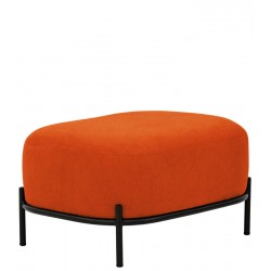 Pouf con struttura in metallo verniciato, rivestimento in tessuto