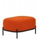 Pouf con struttura in metallo verniciato, rivestimento in tessuto