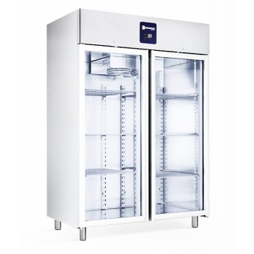 Anteprima Armadio refrigerato in acciaio inox, 2 Porte a Vetro, Versione Premium (TB) -15/-22ºC