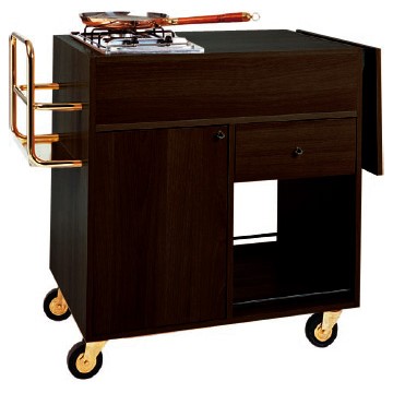 Carrello flambè professionale - 1 Piastra a 1 Fuoco - 105/143x58x85 h