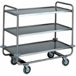 Carrello di servizio inox - 3 Piani - 109x59x100h