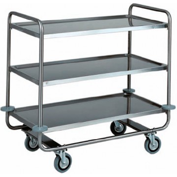 Carrello di servizio inox - 3 Piani - 109x59x100h