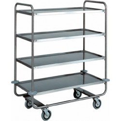 Carrello di servizio inox - 4 Piani - 109x59x130h