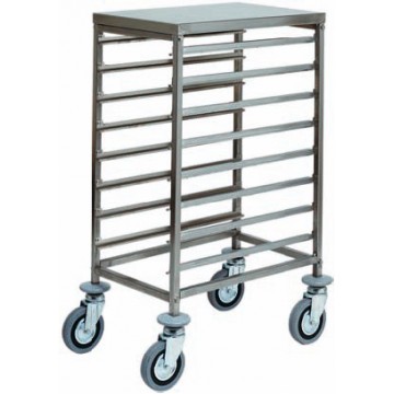 Carrello inox portateglie - 8 GN 1/1 - 44,5x62x94h