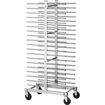 Carrello inox portateglie per pasticcceria - 40 teglie - 51x80x177h