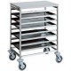 Carrello portateglie inox