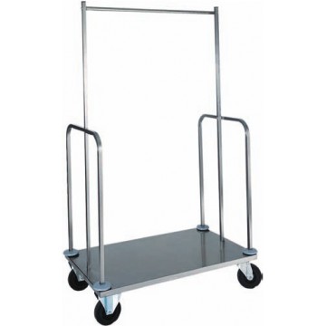 Carrello inox portavalige e portabiti - 100x56x160h