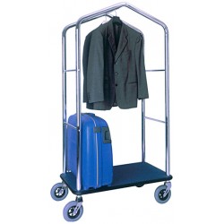 Carrello portavaligie con appendiabiti - 95x55x183 h