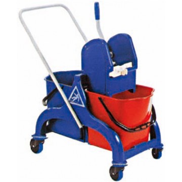 Carrello pulizia con due secchi e strizzatore - 69x42x85 h