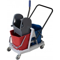 Carrello pulizia con due secchi e strizzatore - 71x43x93 h