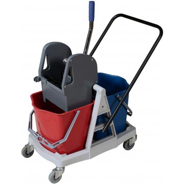 Carrello pulizia con due secchi e strizzatore - 71x43x93 h