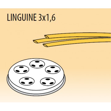 Trafila LINGUINE 3X1,6 per macchina pasta fresca in lega ottone-bronzo