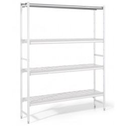 Scaffalatura modulare in alluminio/polietilene EasyRack - Profondità ripiani mm 500