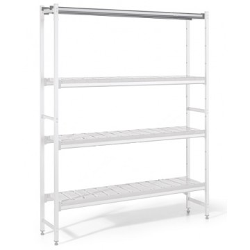 Scaffalatura modulare in alluminio/polietilene EasyRack - Profondità ripiani mm 500