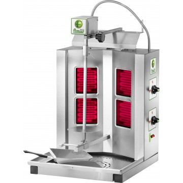 Gyros elettrico 2+2 resistenze a infrarossi. 2,8 kW - 230V 1PH