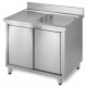 Lavatoio inox armadiato