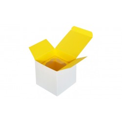 Scatola da 1 cupcake, inserto giallo (100 pcs)