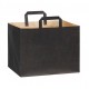 Shopper con manici carta nera, base larga 32 x 24 x 22 cm