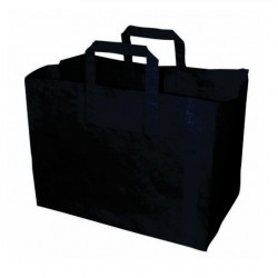 Shopper piccolo con manici carta nera, 20 x 10 x 28 cm (250 pcs)